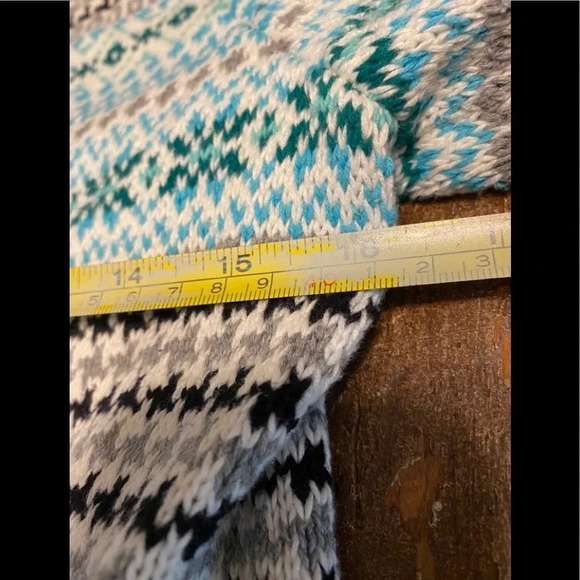 Talbots Cardigan Cotton Full Zip Fair Isle - Picture 6 of 7